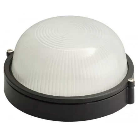 Светильник уличный СВЕТОЗАР влагозащищенный, круг, цвет черный, 60Вт SV-57251-B купить в Нефтеюганске