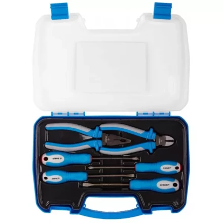 Набор ЗУБР &quot;ЭКСПЕРТ&quot; Плоскогубцы 2201-1-18, бокорезы 2201-5-16, отвертки SL: 5.5, 6, PH: 1, 2, 6 предметов 2201-H6_z01 купить в Нефтеюганске
