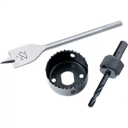 Набор для установки врезных замков 22 мм/54 мм (перовое сверло/кольцевая пила) MTX 704949 купить в Нефтеюганске