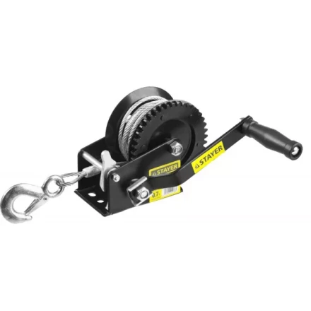 Лебедка ручная барабанная STAYER &quot;MASTER&quot;, тяговая, тросовая, 0,7т, 8м 43112-0.7 купить в Нефтеюганске