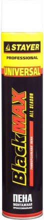 Пена &quot;BlackMAX&quot; монтажная, адаптерная, всесезонная, 750мл, STAYER 41133 купить в Нефтеюганске