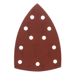Треугольник абразивный на ворc. подложке под &quot;липучку&quot;, перф., P 240, 150х150х100 мм, 5 шт. Denzel 738667