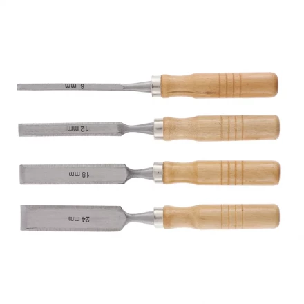 Набор стамесок 6-12-18-24 мм плоские деревянные рукоятки SPARTA 243965 купить в Нефтеюганске