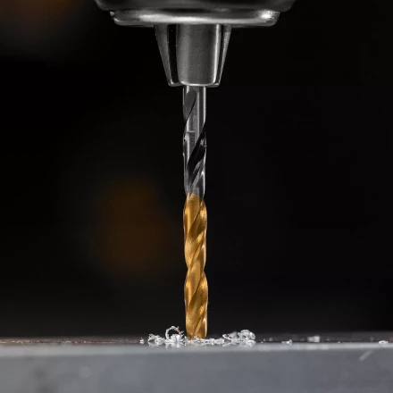 Сверло спиральное по металлу 3,5 x 70мм, Р6М5, Golden Tip, многогранная заточка, 2шт. Denzel 718270 купить в Нефтеюганске