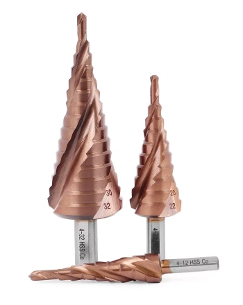 Ступенчатое сверло MESSER HSS CO 4-12х9 с кобальтовым покрытием и тремя спиральными канавками. купить в Нефтеюганске