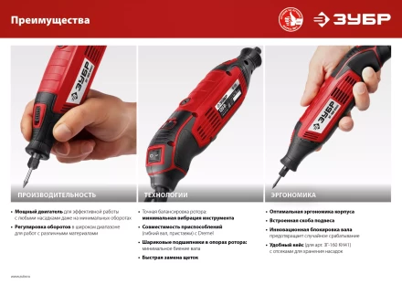 Гравер электрический + насадки ЗГ-160 КН41 серия МАСТЕР купить в Нефтеюганске
