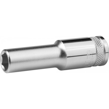 Торцовая головка KRAFTOOL &quot;INDUSTRIE QUALITAT&quot;, удлиненная, Cr-V, FLANK, хромосатинированная, 1/2&quot;, 10 мм 27807-10_z01 купить в Нефтеюганске