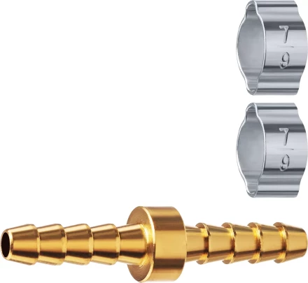 ЗУБР елочка-елочка, 6 мм с обжимными хомутами, штуцер соединительный, Профессионал (64925-06) купить в Нефтеюганске