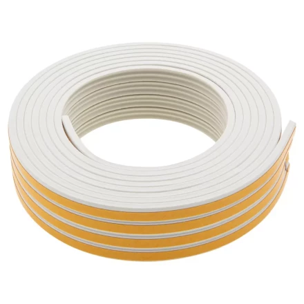 Уплотнитель резиновый, 12 м, профиль &quot;E&quot;, белый Сибртех 88911 купить в Нефтеюганске