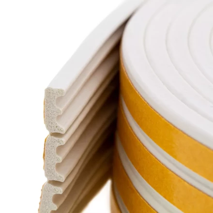 Уплотнитель резиновый, 12 м, профиль &quot;E&quot;, белый Сибртех 88911 купить в Нефтеюганске