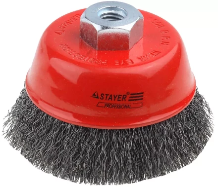 ЗУБР &quot;ПРОФЕССИОНАЛ&quot;. Щетка чашечная для УШМ, витая стальная проволока 0,3мм, 100ммхМ14 35261-100_z02 купить в Нефтеюганске