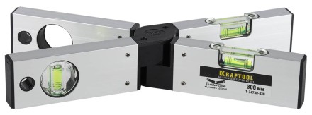 Уровень KRAFTOOL &quot;PRO&quot; &quot;MASS Level&quot;, раскладной, 3 ампулы, 300мм 1-34730-030 купить в Нефтеюганске