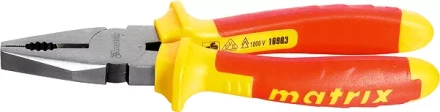 Плоскогубцы комбинированные  Insulated 180мм двухкомпонентные рукоятки MATRIX PROFESSIONAL 16903 купить в Нефтеюганске