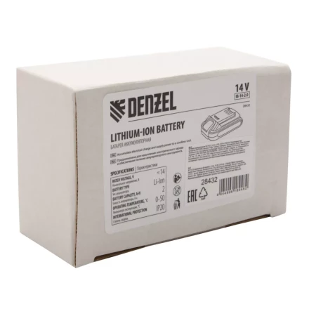 Батарея аккумуляторная Denzel IB-14-2.0, Li-Ion, 14 В, 2.0 А/ч 28432 купить в Нефтеюганске