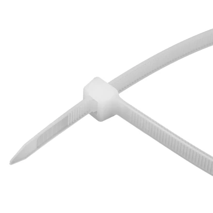 Хомуты, 500 х 8 мм, пластиковые, белые, 50 шт Сибртех 45589 купить в Нефтеюганске