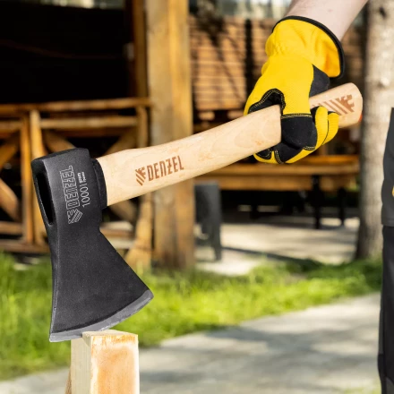 Топор, 1000 г Denzel 21634, кованый, буковое топорище купить в Нефтеюганске
