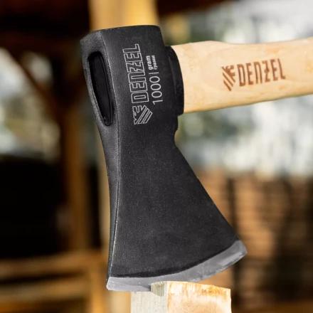 Топор, 1000 г Denzel 21634, кованый, буковое топорище купить в Нефтеюганске