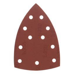 Треугольник абразивный на ворc. подложке под &quot;липучку&quot;, перф., P 320, 150х150х100 мм, 5 шт. Denzel 738677