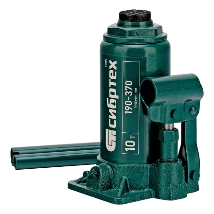 Домкрат гидравлический бутылочный Сибртех 50806, 10 т, 190-370 мм купить в Нефтеюганске