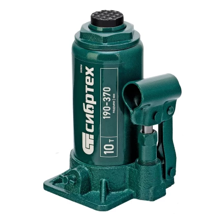 Домкрат гидравлический бутылочный Сибртех 50806, 10 т, 190-370 мм купить в Нефтеюганске