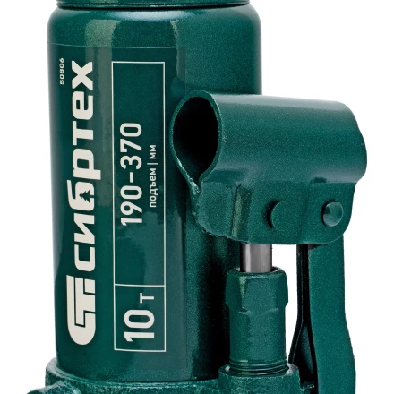 Домкрат гидравлический бутылочный Сибртех 50806, 10 т, 190-370 мм купить в Нефтеюганске