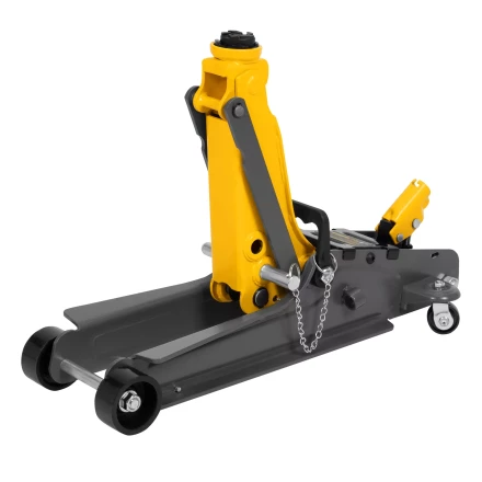 Домкрат гидравлический подкатной с фиксатором Denzel 51233, 2,5 т,  85-385 мм, в пласт. кейсе купить в Нефтеюганске