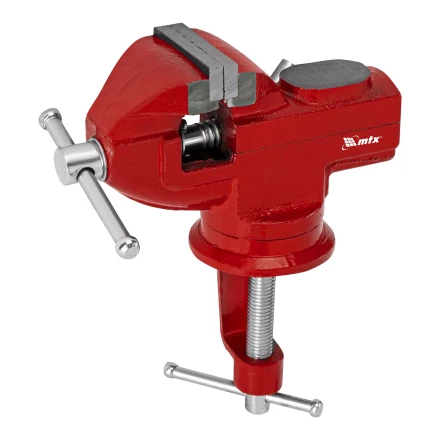 Тиски слесарные MTX 50 мм настольные поворотные c наковальней 18675 купить в Нефтеюганске