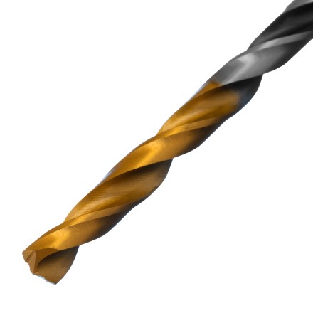 Сверло спиральное по металлу Denzel 4 x 75мм, Р6М5, Golden Tip, многогранная заточка 718272 купить в Нефтеюганске