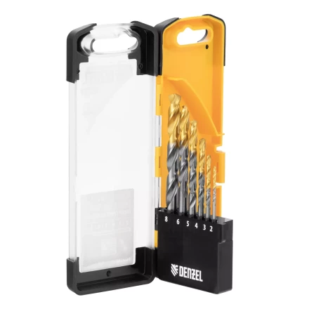 Набор сверл по металлу Denzel, 2-8мм, Р6М5К8-TiN, Golden Tip, 6 шт 723004 купить в Нефтеюганске