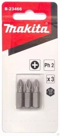 Биты Makita PH2 25мм 3шт (B-23466) купить в Нефтеюганске