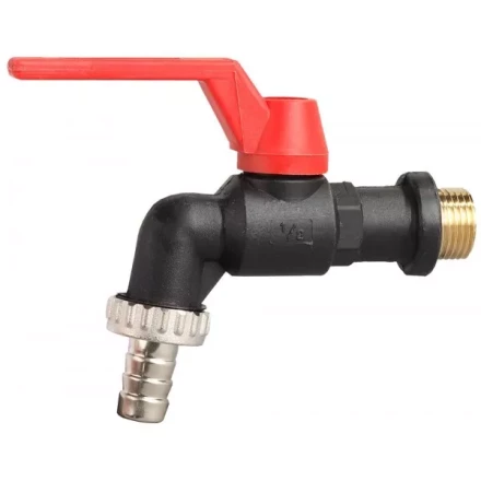 Кран угловой ЗУБР шаровой &quot;папа-соединит шланг&quot;, пластиковый корпус, 3/4&quot;х20 4-51560-P-3/4-20 купить в Нефтеюганске