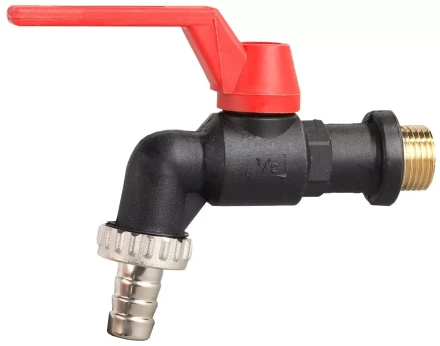 Кран угловой ЗУБР шаровой &quot;папа-соединит шланг&quot;, пластиковый корпус, 3/4&quot;х20 4-51560-P-3/4-20 купить в Нефтеюганске