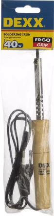 Паяльник DEXX с деревянной рукояткой, конус, 40Вт 55416-40 купить в Нефтеюганске