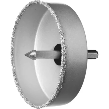 Коронка-чашка ЗУБР &quot;ПРОФЕССИОНАЛ&quot; c карбид-вольфрамовым нанесением, 102 мм, высота 25 мм, в сборе с державкой и сверлом 33360-102_z01 купить в Нефтеюганске