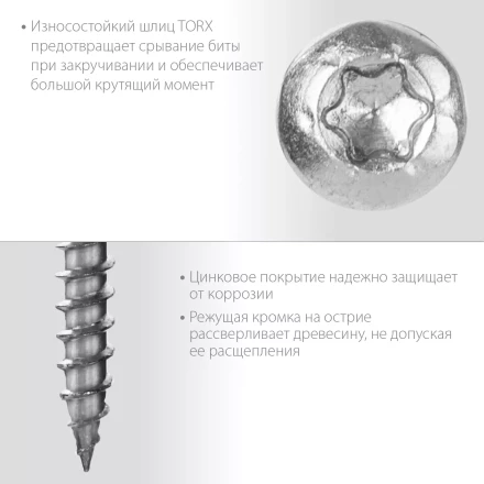 ЗУБР СПК, 45 х 5 мм, TX20, цинк, 180 шт, саморез для перфорированного крепежа, Профессионал (30061-50-45) купить в Нефтеюганске