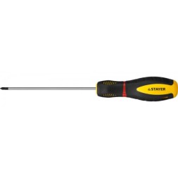 Отвертка STAYER &quot;PROFI&quot; &quot;PROTech&quot;, двухкомп рукоятка, намагниченная, Cr-Mo, PH0x100мм 25132-0-10_z02