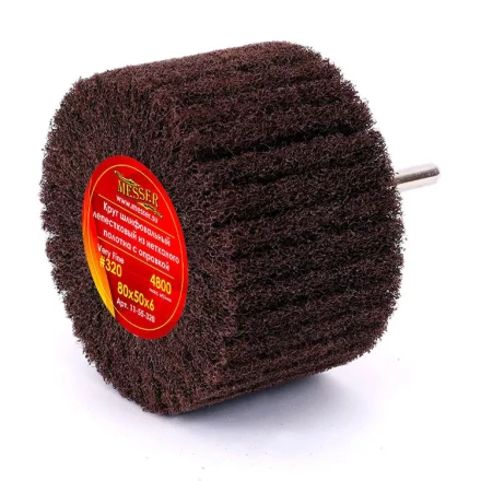Круг MESSER шлифовальный лепестковый из нетканого полотна с оправкой (на шпильке) 80х50х6 Very Fine (#320) купить в Нефтеюганске