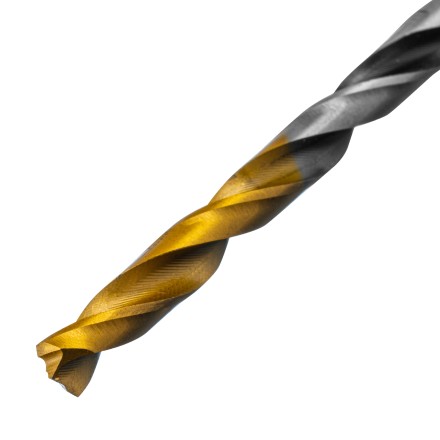 Сверло спиральное по металлу Denzel 4,2 x 75мм, Р6М5, Golden Tip, многогранная заточка, 718273 купить в Нефтеюганске