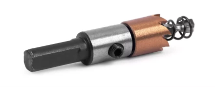 HSS-TiN коронка MESSER  15мм с центр. сверлом и толкающей пружиной для  лист. материала  до 2 мм ц/х купить в Нефтеюганске