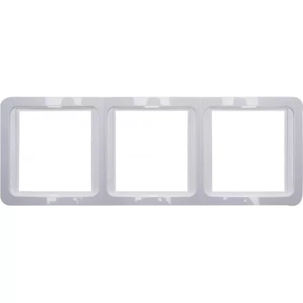 Панель СВЕТОЗАР &quot;ГАММА&quot; накладная, вертикальная, цвет светло-серый металлик, 2 гнезда SV-54147-SM купить в Нефтеюганске