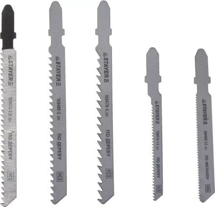 Набор STAYER &quot;STANDARD&quot; Полотна &quot;ХОББИ №1&quot; для эл. лобзика, по металлу, EU-хвост., 5шт 159488-H5_z01 купить в Нефтеюганске