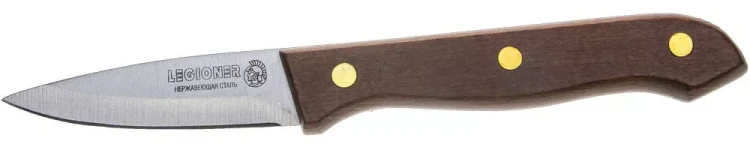 Нож LEGIONER "GERMANICA" овощной, тип "Line" с деревянной ручкой, нерж лезвие 80мм 47831-L_z01 купить в Нефтеюганске