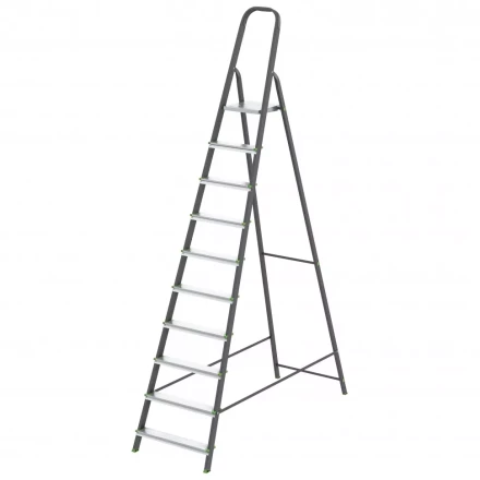 Стремянка 10 ступеней стальной Профиль алюминиевые ступени Россия Сибртех 97960 купить в Нефтеюганске