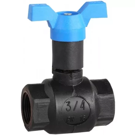 Кран шаровой ЗУБР полнопроходной &quot;мама-мама&quot;, бабочка, морозоуст корпус, 3/4&quot; 4-51530-PA-3/4 купить в Нефтеюганске