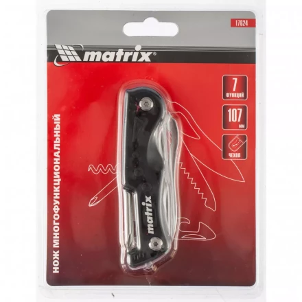 Нож многофункциональный 7 функций в чехле 107 мм Matrix 17624 купить в Нефтеюганске