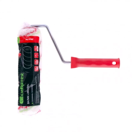 Валик &quot;Эмали&quot;  250 мм ворс 12 мм D 48 мм D ручки 8 мм полиамид полиакрил Сибртех 80171 купить в Нефтеюганске