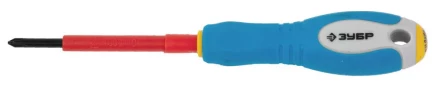 ЗУБР &quot;ПРОФИ ЭЛЕКТРИК&quot;. Отвертка Cr-V, трехкомпонент рукоятка, высоковольтная до ~1000В, PH №0, 60 мм 25262-0-060 купить в Нефтеюганске