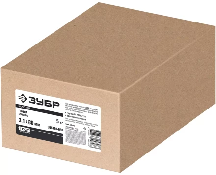 ЗУБР 80 x 3.1 мм, 5 кг, ершеные гвозди (305130-080) купить в Нефтеюганске