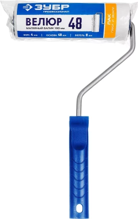 ЗУБР ВЕЛЮР, 8 х 180 мм, бюгель 8 мм, ворс 4 мм, 50% акрил, 50% шерсть, для лаков и эмалей, малярный валик, Профессионал (03514-18) купить в Нефтеюганске