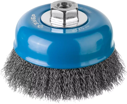 ЗУБР &quot;ПРОФЕССИОНАЛ&quot;. Щетка чашечная для УШМ, витая стальная проволока 0,3мм, 125ммхМ14 35261-125_z02 купить в Нефтеюганске